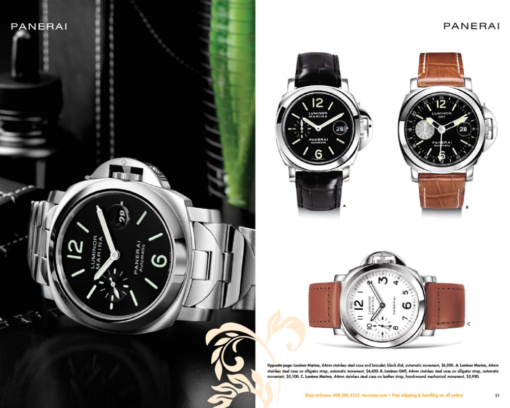 Tourneau catalog spread for Panerai