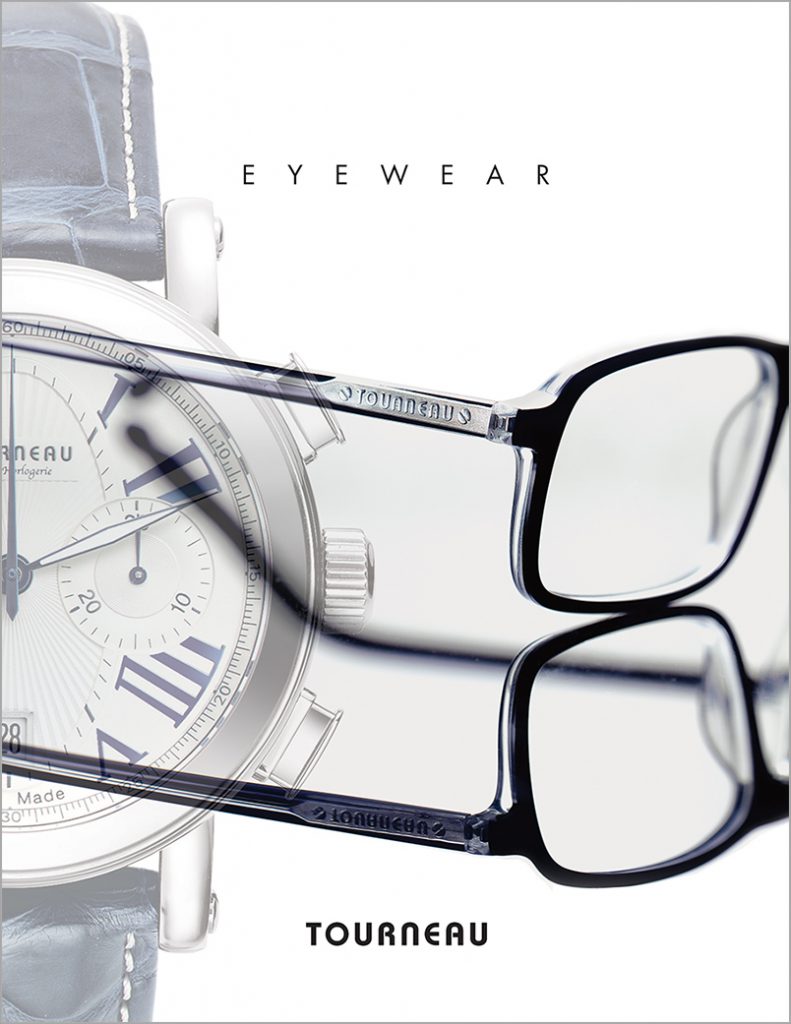 Magazine ad for Tourneau brand glasses